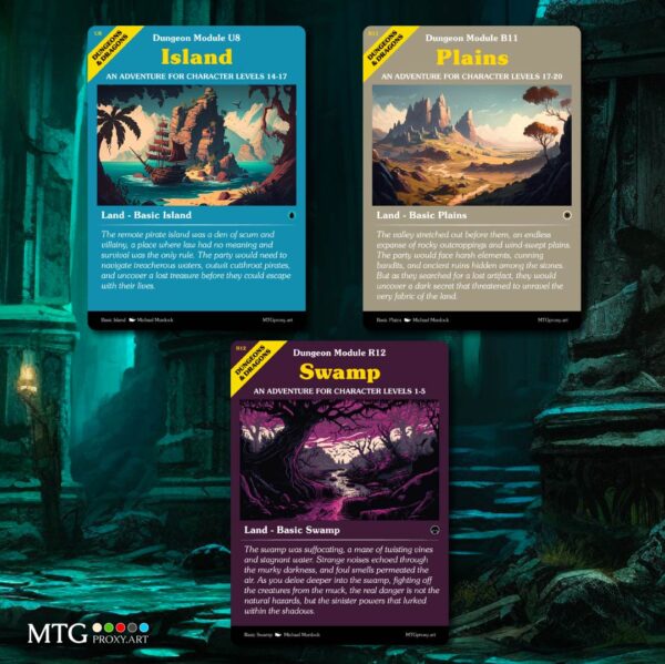 free-printable-dungeon-module-basic-lands-mtg-proxy-art